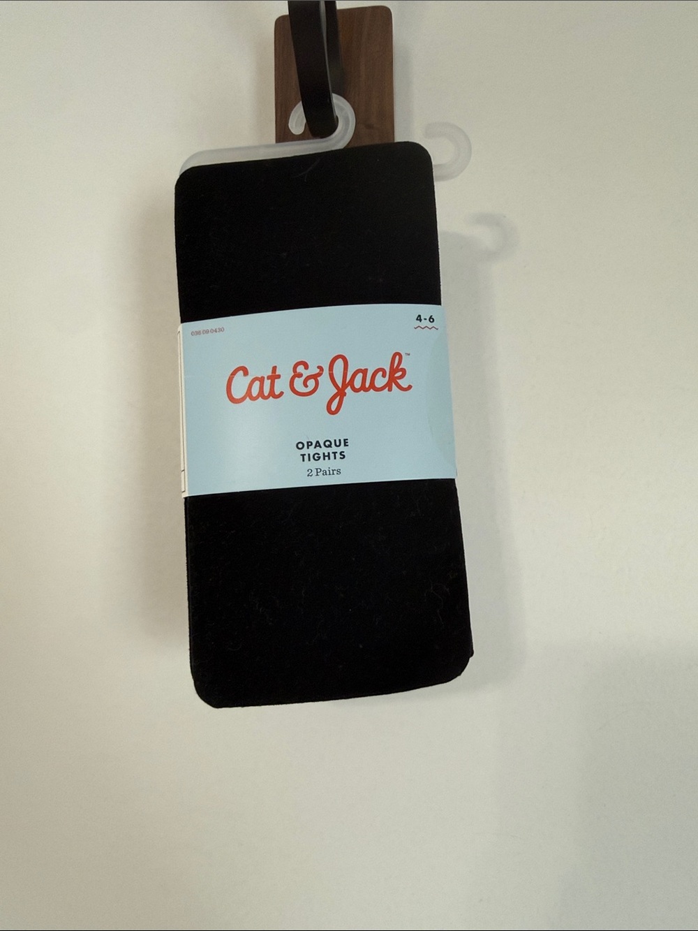 Cat & Jack Black Opaque Tights - 2 Pack